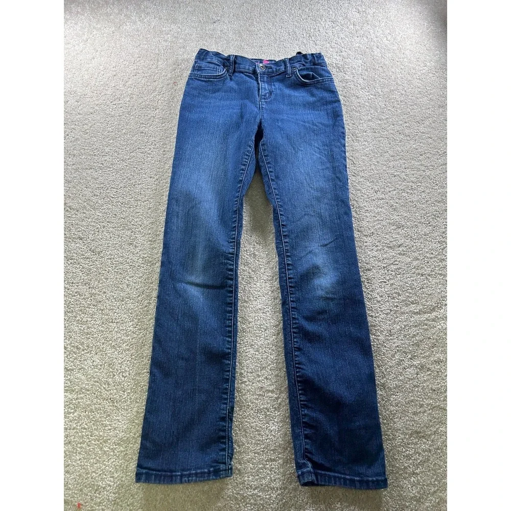 The Children's Place Skinny Jeans Girls Size 14 Adjustable Waist‎ Dark Wash